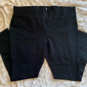 Plus size black skinny ponte pants